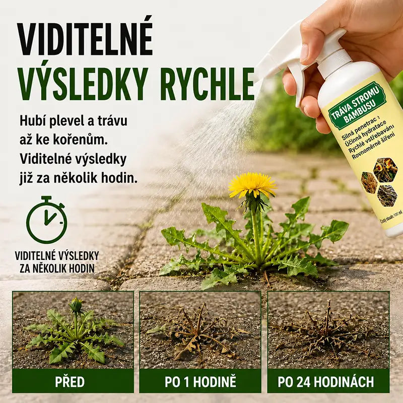Rychlý zabiják plevele a trávy