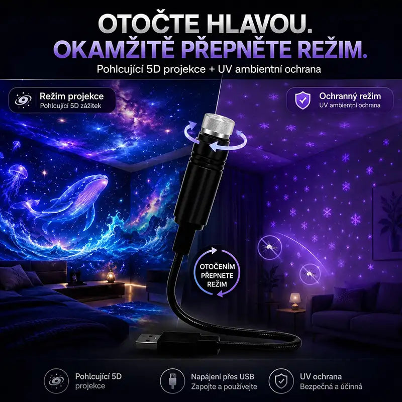 Lurtad 🔮2v1: Imersivní projekce & Fialový režim ochrany zraku