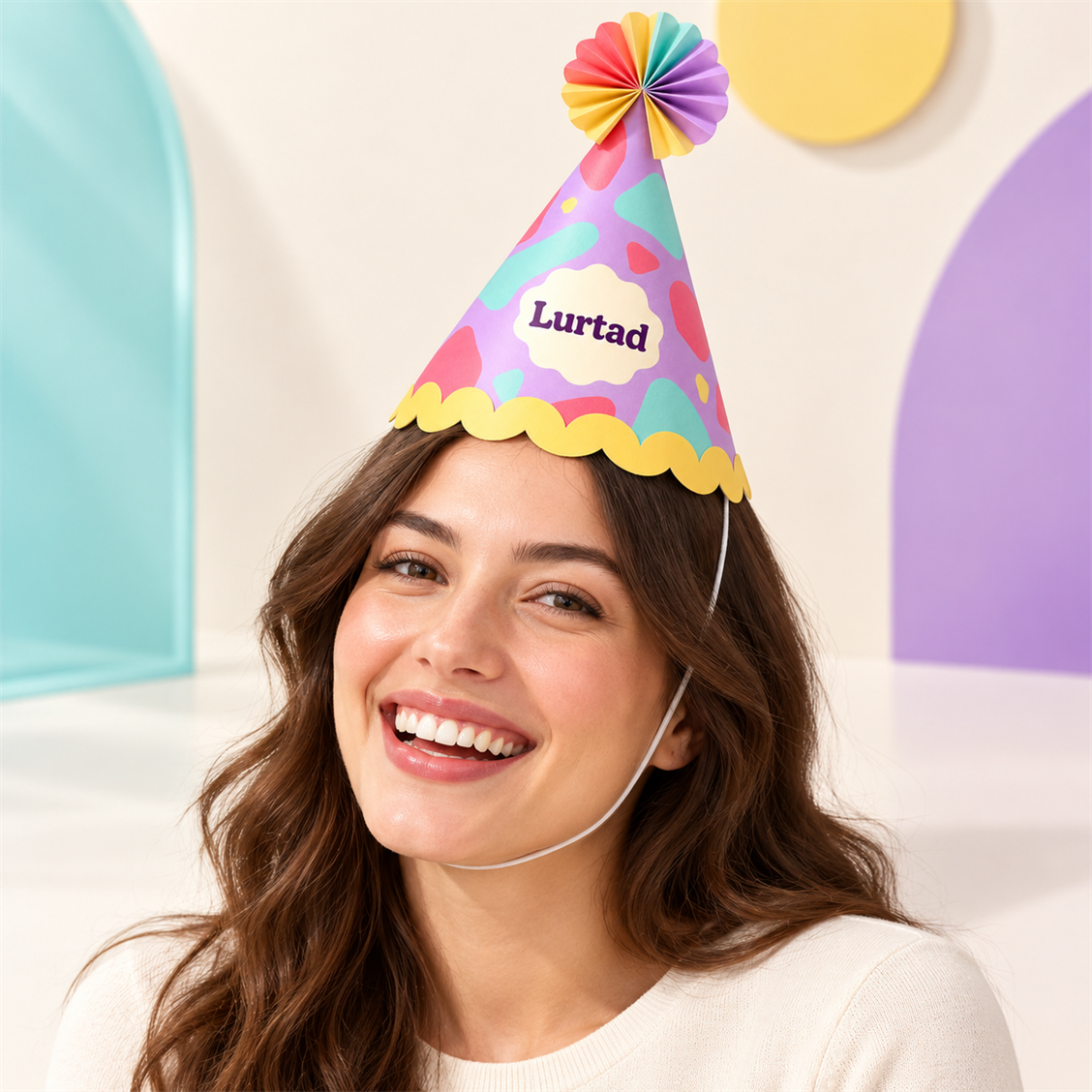 Lurtad Color Pop Party Hats detail and celebration view