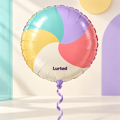 Lurtad Rainbow Swirl Foil Balloon main party item view